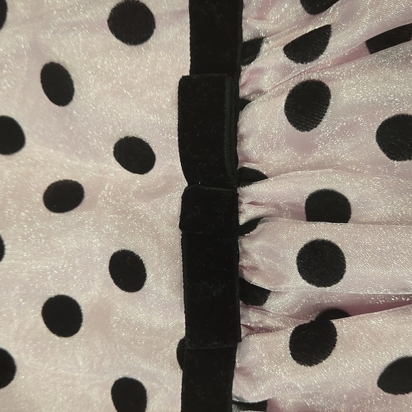 Pink Polka Dot Kids Dress with Bolero - Picture 3 of 8